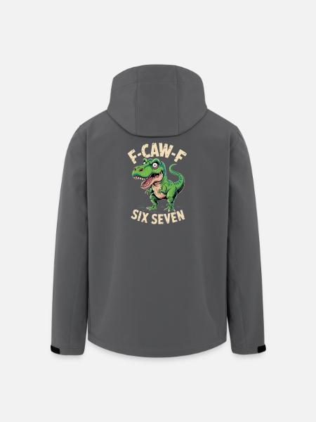 Kräischen Dino Sechs Sieben - Recycelte Männer Softshell-Jacke von Stanley/Stella - Schwarz