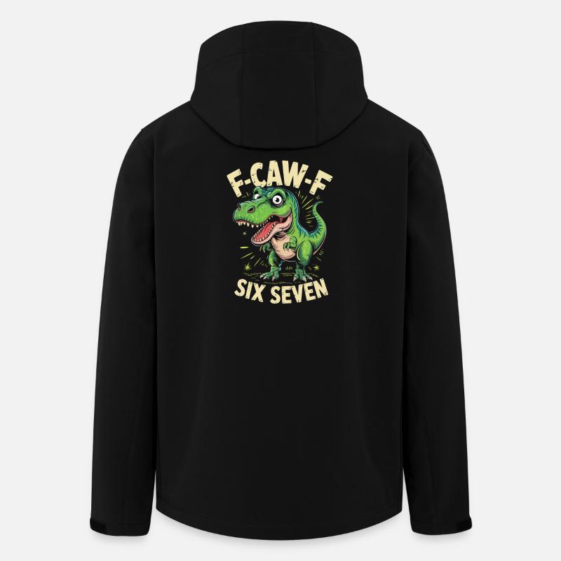 F-Caw-F Six Seven Dino - Men’s Recycled Softshell Jacket by Stanley/Stella - black