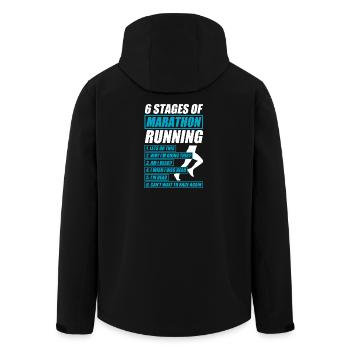 6 Stages of Marathon lustiges Lauf Joggen Läufer - Recycelte Männer Softshell-Jacke von Stanley/Stella - Schwarz - Hinten - AI Model Male 185 light (185cm)