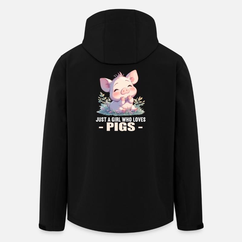 Cochon Cochon - Veste softshell homme en polyester recyclé Stanley/Stella - noir