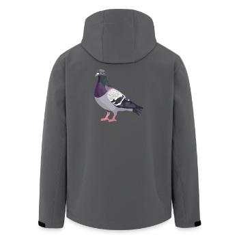 Pigeons Pigeon - Men’s Recycled Softshell Jacket by Stanley/Stella - black - Back - AI Model Male 185 light (185cm)