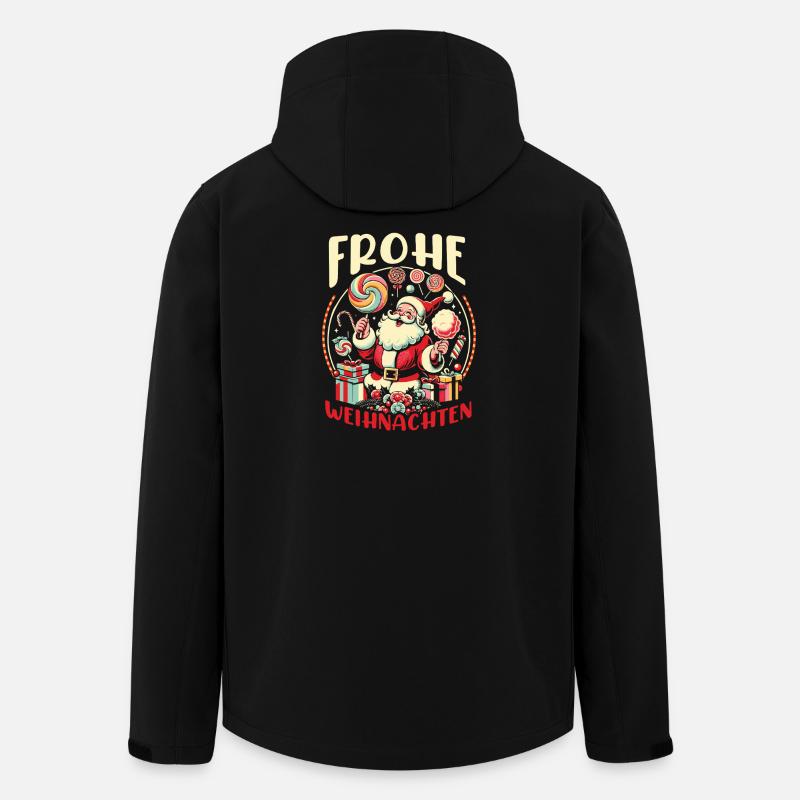 Weihnachtsmann Frohe Weihnachten - Recycelte Männer Softshell-Jacke von Stanley/Stella - Schwarz