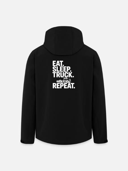 Eat. Sleep. Truck. Repeat. - Men’s Recycled Softshell Jacket by Stanley/Stella - black
