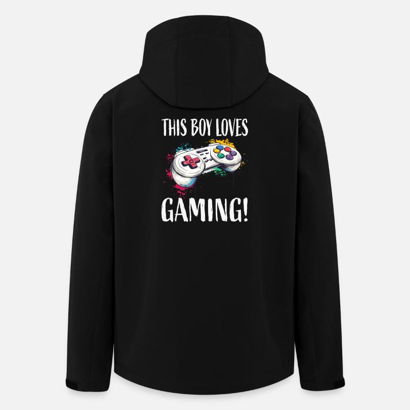 Dieser Junge liebt Gaming Controller - Recycelte Männer Softshell-Jacke von Stanley/Stella - Schwarz