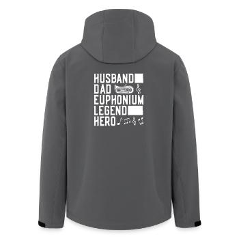 Bariton Player Husband Dad Legend Hero Euphonium - Recycelte Männer Softshell-Jacke von Stanley/Stella - Schwarz - Hinten - AI Model Male 185 light (185cm)