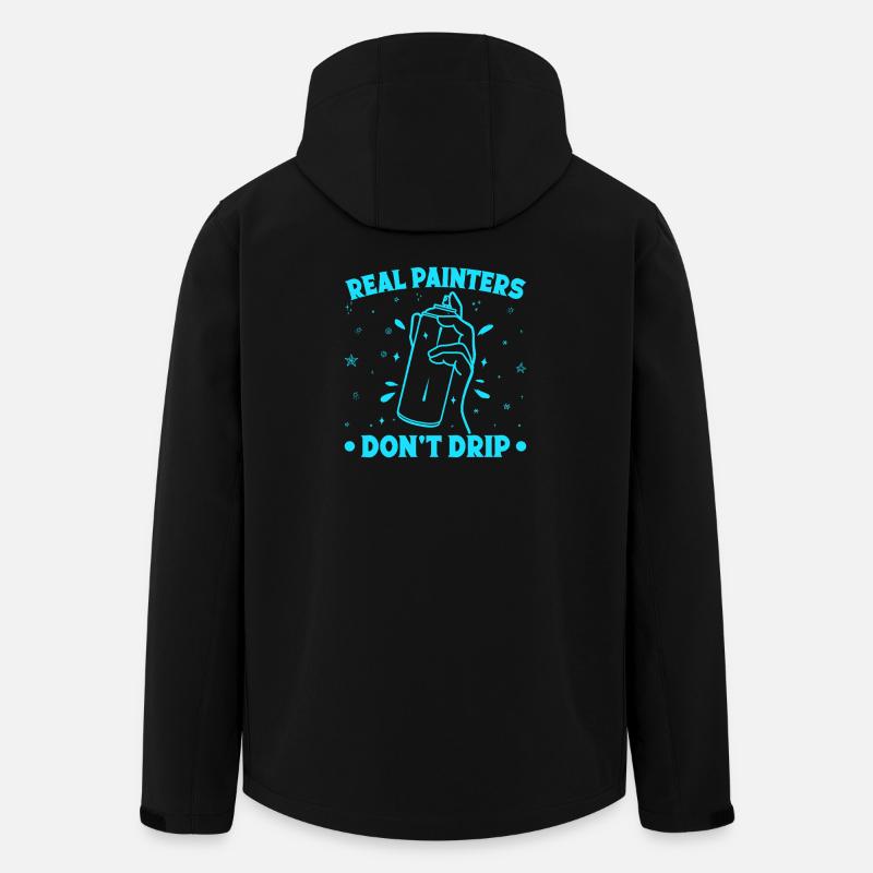 Peintre en bâtiment papa Cadeaux uniques - Veste softshell homme en polyester recyclé Stanley/Stella - noir