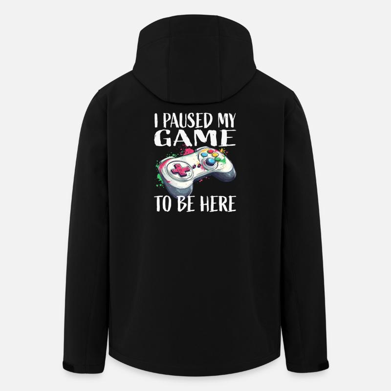 I paused my game controller - Men’s Recycled Softshell Jacket by Stanley/Stella - black