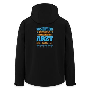 Pflegerin Geschenke Pflege Lustig Krankenpflegerin - Recycelte Männer Softshell-Jacke von Stanley/Stella - Schwarz - Hinten - AI Model Male 185 light (185cm)