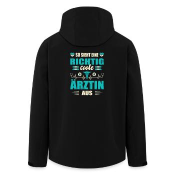 Pflegerin Geschenke Pflege Lustig Krankenpflegerin - Recycelte Männer Softshell-Jacke von Stanley/Stella - Schwarz - Hinten - AI Model Male 185 light (185cm)