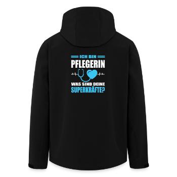 Pflegerin Geschenke Pflege Lustig Krankenpflegerin - Recycelte Männer Softshell-Jacke von Stanley/Stella - Schwarz - Hinten - AI Model Male 185 light (185cm)