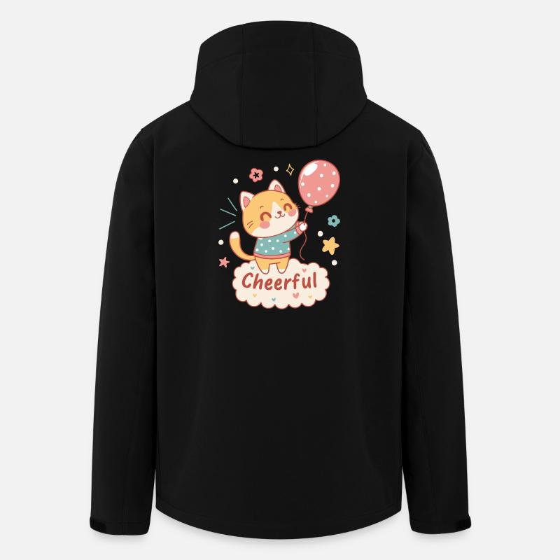 Festliche Ballonkatze - Recycelte Männer Softshell-Jacke von Stanley/Stella - Schwarz