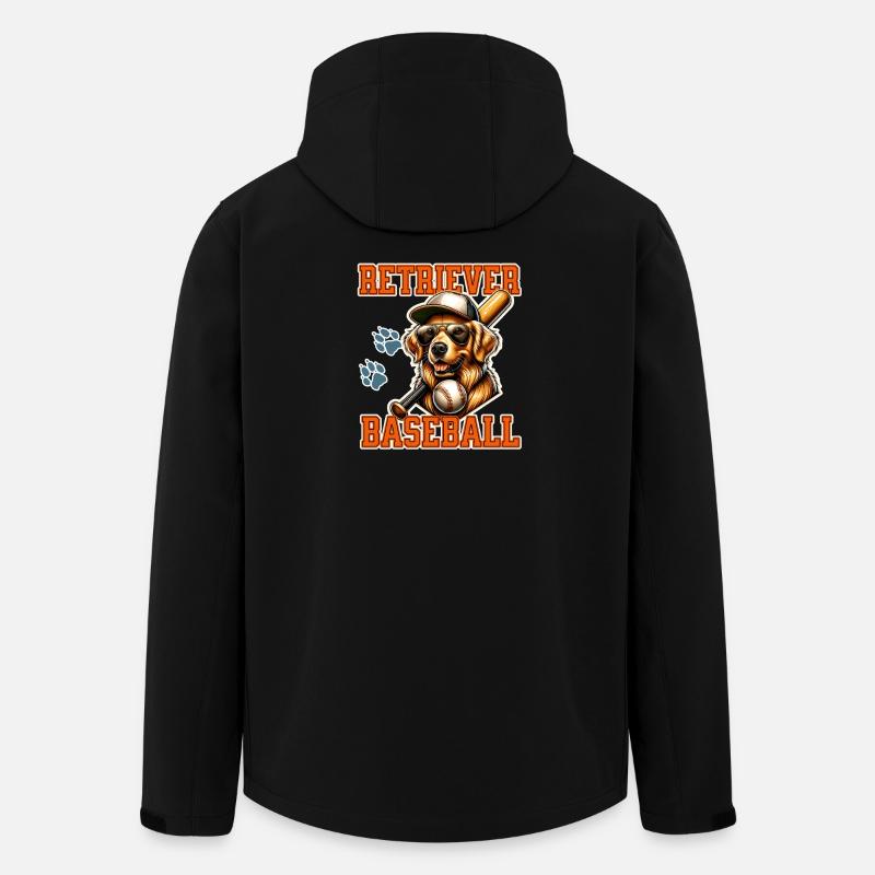 Équipe de baseball Golden Retriever - Veste softshell homme en polyester recyclé Stanley/Stella - noir