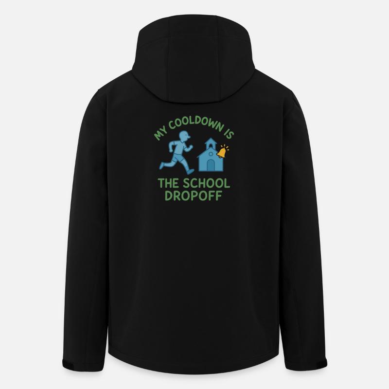 Maman, papa, parents qui courent - Veste softshell homme en polyester recyclé Stanley/Stella - noir