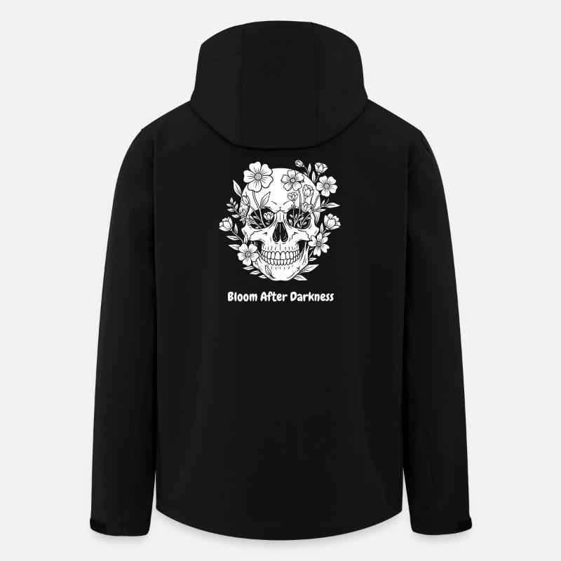 Flower Skull Bloom After Darkness - Men’s Recycled Softshell Jacket by Stanley/Stella - black