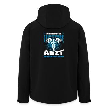 Pflegerin Geschenke Pflege Lustig Krankenpflegerin - Recycelte Männer Softshell-Jacke von Stanley/Stella - Schwarz - Hinten - AI Model Male 185 light (185cm)