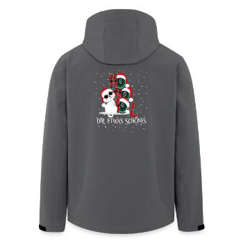 Winter Cat – Ho Ho Get Something Beautiful - Men’s Recycled Softshell Jacket by Stanley/Stella - anthracite - Back - AI Model Male 185 light (185cm)