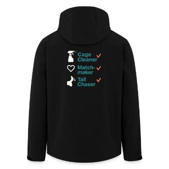 Adoption Day Pet Rescue Shelter - Men’s Recycled Softshell Jacket by Stanley/Stella - black - Back - AI Model Male 185 light (185cm)