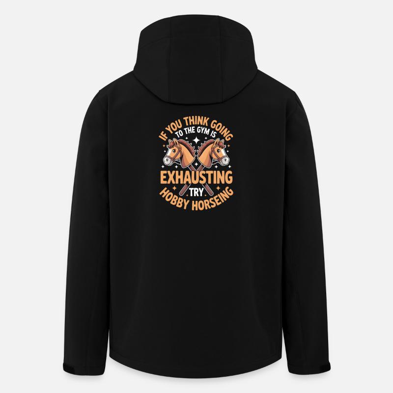 Hobby Horsing Steckenpferd - Recycelte Männer Softshell-Jacke von Stanley/Stella - Schwarz