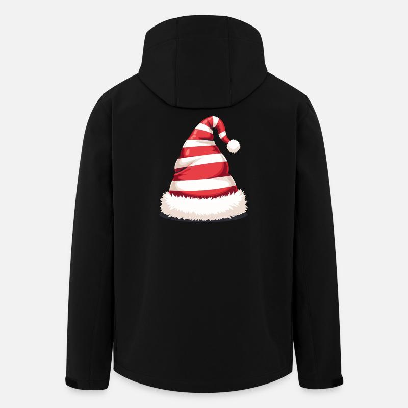 Candy Stripe Santa Hat - Men’s Recycled Softshell Jacket by Stanley/Stella - black
