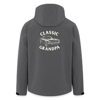 Grand-père classique Humour drôle d’amateur de voitures à l’ancienne - Veste softshell homme en polyester recyclé Stanley/Stella - charbon - Dos - AI Model Male 185 light (185cm)