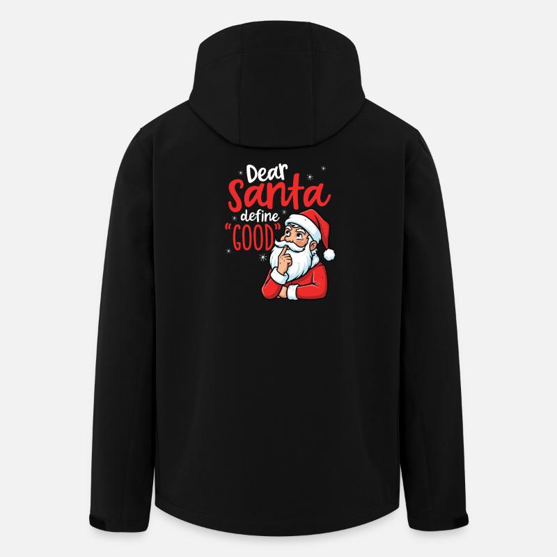  Lustig, Lieber Weihnachtsmann, Definiere Gute - Recycelte Männer Softshell-Jacke von Stanley/Stella - Schwarz