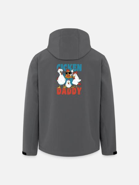 Chicken daddy funny chickens farmer - Men’s Recycled Softshell Jacket by Stanley/Stella - black