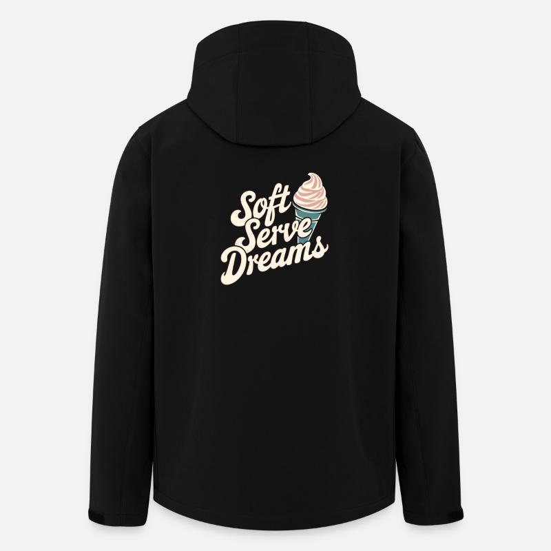 Soft Serve Dreams – Glace rétro - Veste softshell homme en polyester recyclé Stanley/Stella - noir