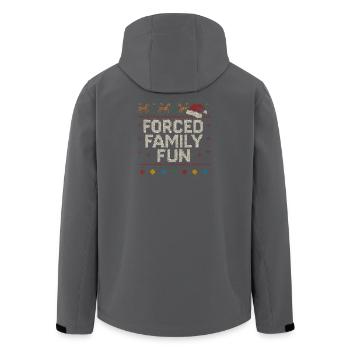 Amusement familial forcé Humour de Noël en temps de Noël - Veste softshell homme en polyester recyclé Stanley/Stella - noir - Dos - AI Model Male 185 light (185cm)