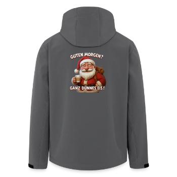 Frecher Xmas Spruch Santa ganz dünnes eis - Recycelte Männer Softshell-Jacke von Stanley/Stella - Anthrazit - Hinten - AI Model Male 185 light (185cm)