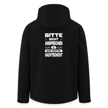 Nurse Gifts Nursing Funny Nurse - Men’s Recycled Softshell Jacket by Stanley/Stella - black - Back - AI Model Male 185 light (185cm)