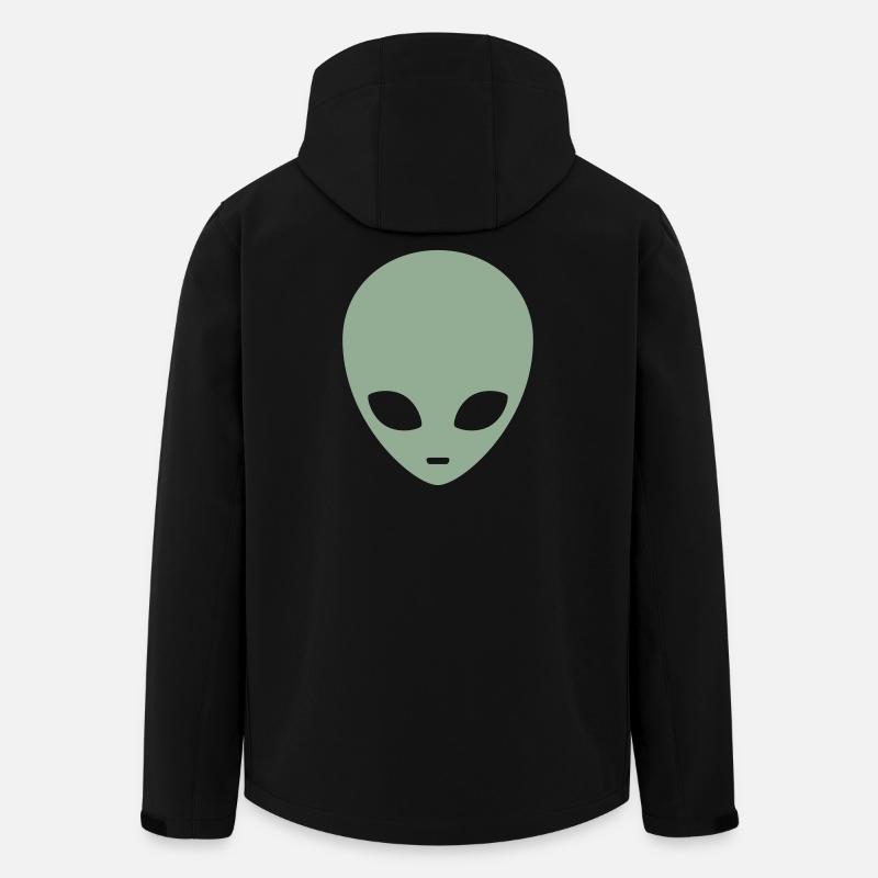 Muted Mint Alien Head - Men’s Recycled Softshell Jacket by Stanley/Stella - black