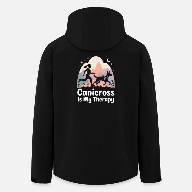 Canicross - Recycelte Männer Softshell-Jacke von Stanley/Stella - Schwarz