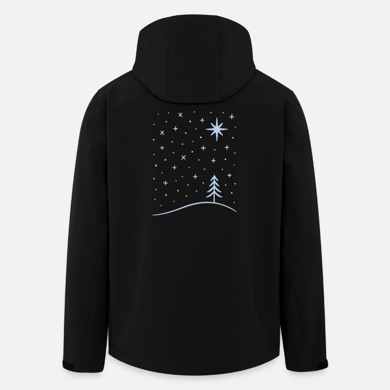 Polar Tree Snowflakes - Men’s Recycled Softshell Jacket by Stanley/Stella - black