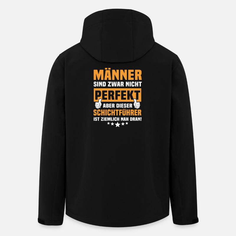 Lustige Schichtführer Sprüche - Recycelte Männer Softshell-Jacke von Stanley/Stella - Schwarz