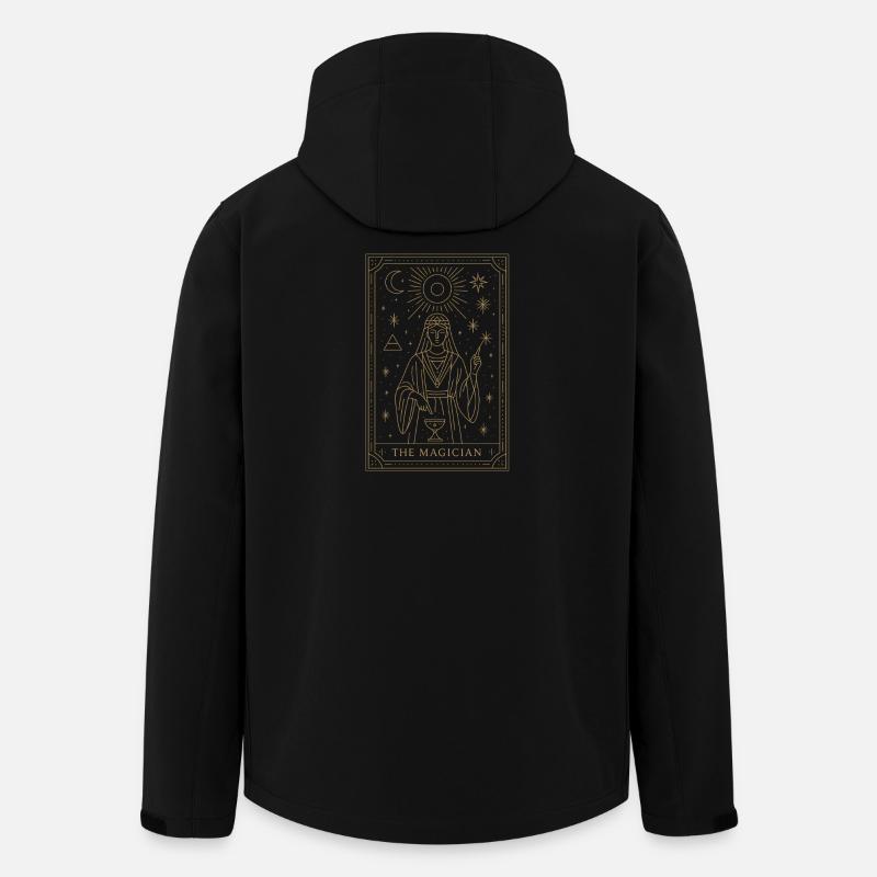 Mystische Tarotkarte The Magician Design - Recycelte Männer Softshell-Jacke von Stanley/Stella - Schwarz
