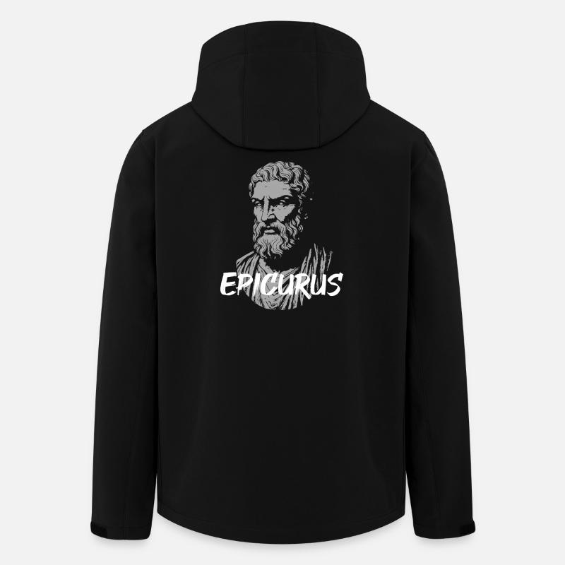 Epicurus Portrait in Bold Brushstyle - Men’s Recycled Softshell Jacket by Stanley/Stella - black