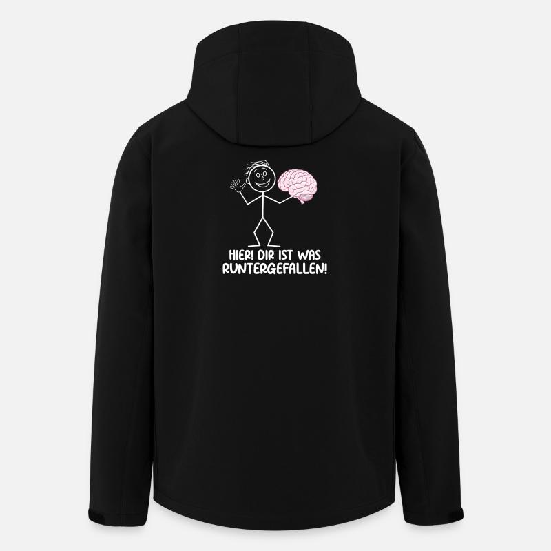 Hier Dir Ist Was Runtergefallen Sarkastischer - Recycelte Männer Softshell-Jacke von Stanley/Stella - Schwarz