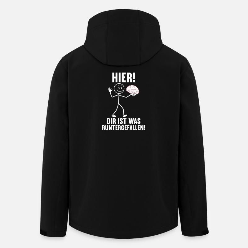 Hier Dir Ist Was Runtergefallen Sarkastischer - Recycelte Männer Softshell-Jacke von Stanley/Stella - Schwarz