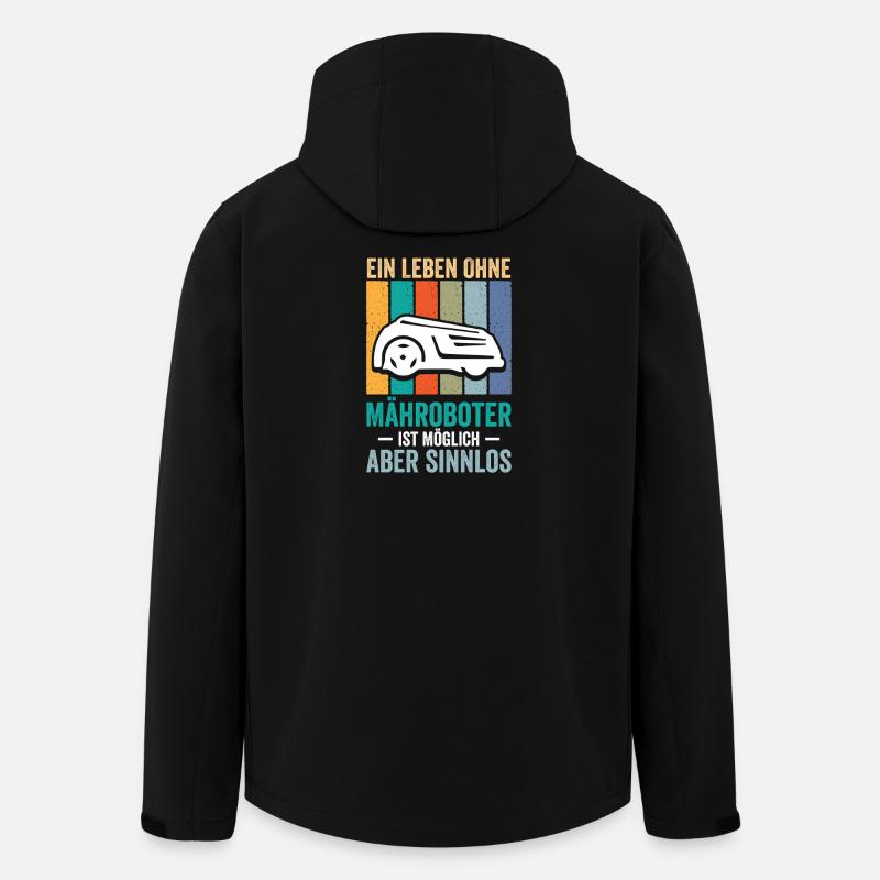 Ein Leben Ohne Mähroboter - Recycelte Männer Softshell-Jacke von Stanley/Stella - Schwarz