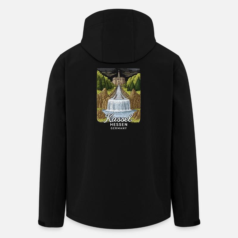 Kassel - Recycelte Männer Softshell-Jacke von Stanley/Stella - Schwarz