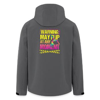Avertissement : Flip gymnastics dit Gymnastics tie-dye - Veste softshell homme en polyester recyclé Stanley/Stella - noir - Dos - AI Model Male 185 light (185cm)
