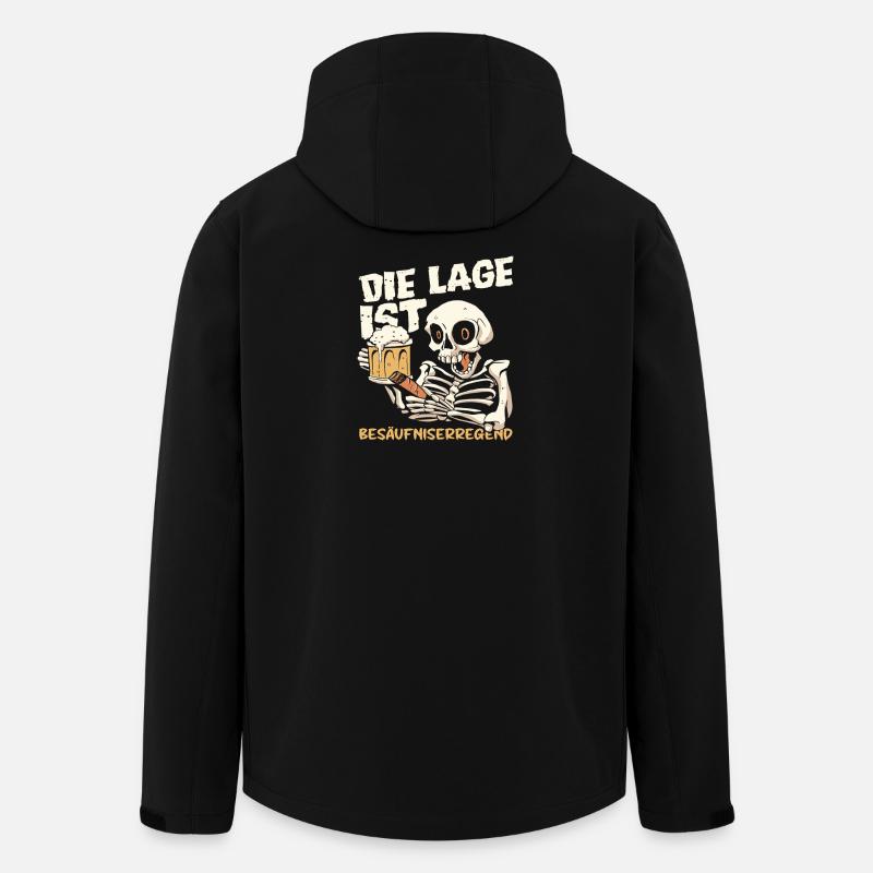 The situation is drunken, skeleton - Men’s Recycled Softshell Jacket by Stanley/Stella - black