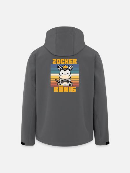 Zocker König krone auf esel - Recycelte Männer Softshell-Jacke von Stanley/Stella - Schwarz