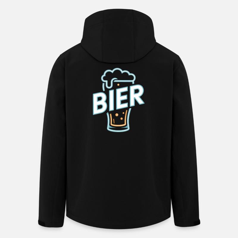 Bier - Cool Beer Logo - Recycelte Männer Softshell-Jacke von Stanley/Stella - Schwarz