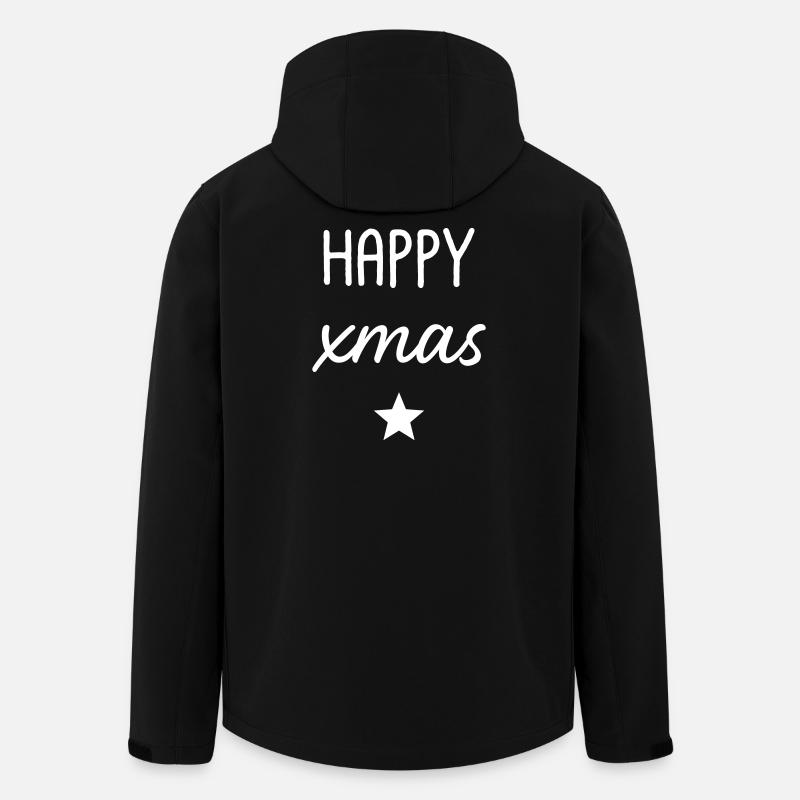 Joyeux Noël - Veste softshell homme en polyester recyclé Stanley/Stella - noir