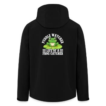 Frog Catcher Puddle Watcher Frog - Recycelte Männer Softshell-Jacke von Stanley/Stella - Schwarz - Hinten - AI Model Male 185 light (185cm)