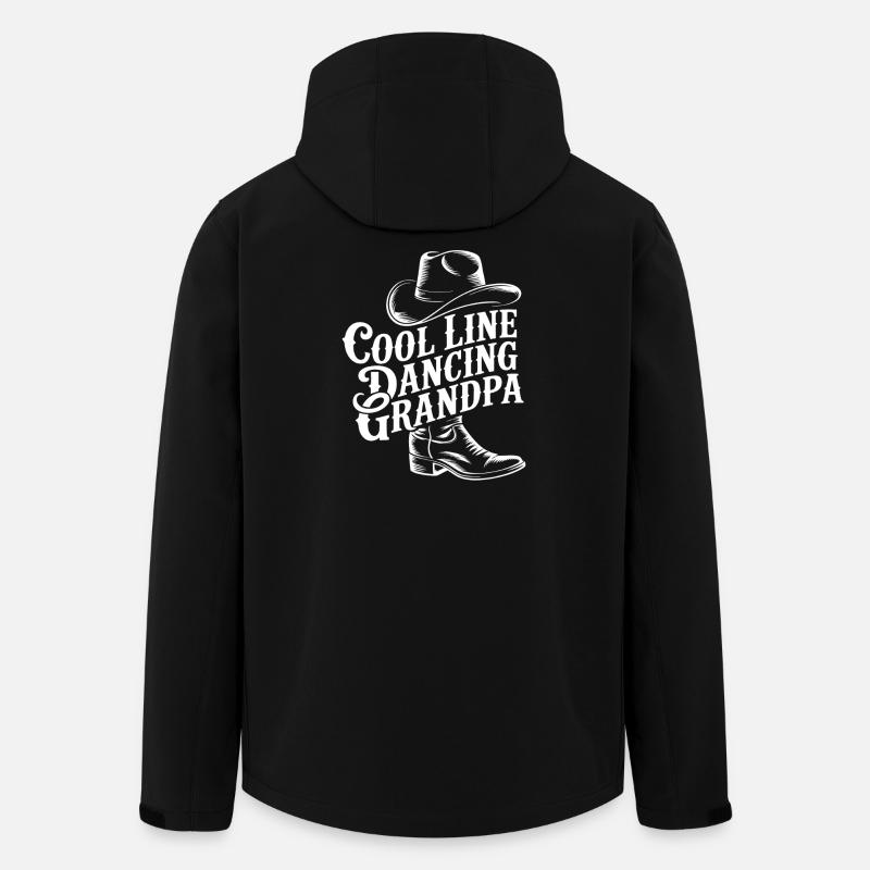 Line Dancing Grandpa - Recycelte Männer Softshell-Jacke von Stanley/Stella - Schwarz