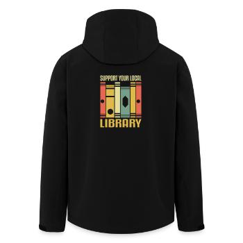 Buchliebhaber Geschenk für Bibliothek - Recycelte Männer Softshell-Jacke von Stanley/Stella - Schwarz - Hinten - AI Model Male 185 light (185cm)