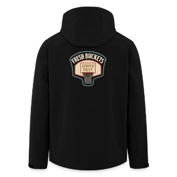Basketball Spruch Humor Basketballer Geschenkidee - Recycelte Männer Softshell-Jacke von Stanley/Stella - Schwarz - Hinten - AI Model Male 185 light (185cm)