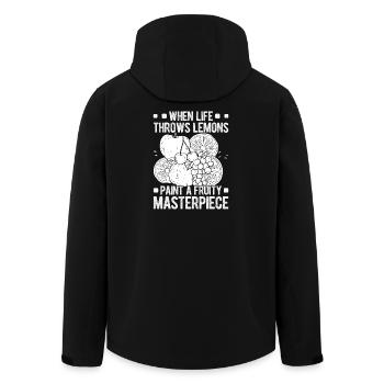 Funny Art Painter Paint Fruity Masterpiece Drawing - Recycelte Männer Softshell-Jacke von Stanley/Stella - Schwarz - Hinten - AI Model Male 185 light (185cm)